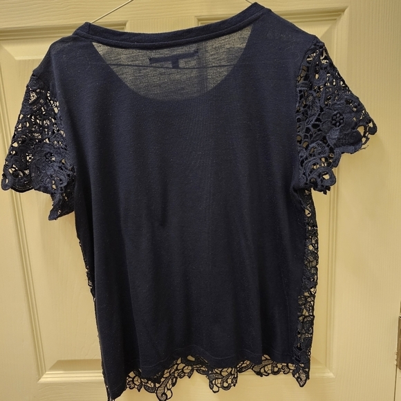 Only shirt blue size 38 floral holes  (M/10 in US) - Picture 5 of 5